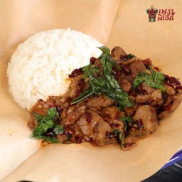 กะเพราหมูชิ้น