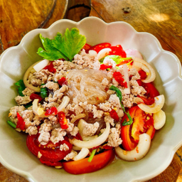 ยำวุ้นเส้นหมูสับ / Spicy Noodle Slad with Minced Pork