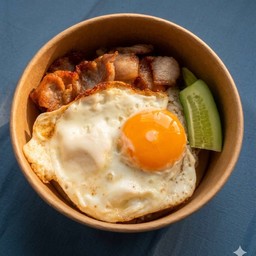 ข้าวคลุกกับเป่ด