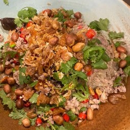 ยำวุ้นเส้นโบราณหมูสับกุ้งแห้ง