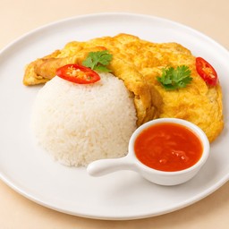 ข้าวไข่เจียวกุ้งสับ
