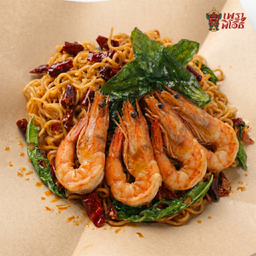 มาม่าผัดพริกแห้งกุ้ง