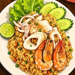 ข้าวผัดทะเล 🦐🐙