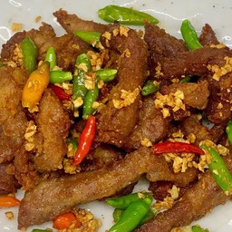 สันคอหมูทอด