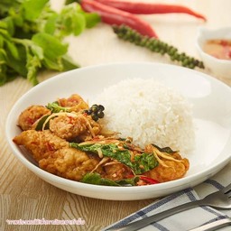 ผัดฉ่าราดข้าว