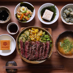 Poke Set: (2) เซตข้าวหน้าเนื้อวากิวโปเกะด้ง (D)