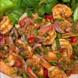 ลาบกุ้งลวก