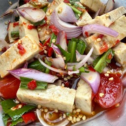 ยำหมูยอ+ไข่แดง