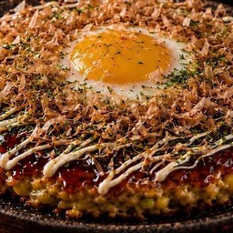 โอโคโนมิยากิ (หน้าไข่กุ้ง+ปูอัด)