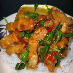 พริกเผาหมูสามชั้น