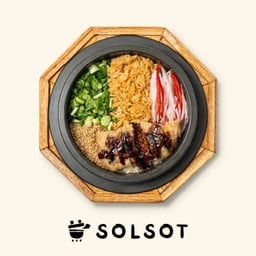 ข้าวอบปลากะพงทอดน้ำปลา