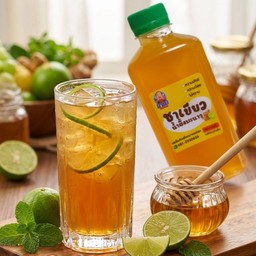 ชาเขียวน้ำผึ้งมะนาวขนาด 330 ML บรรจุขวด