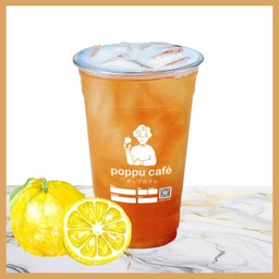ยูซุ โคลด์บรูว์ แบล็คที (พร้อมเนื้อส้ม) 22 oz