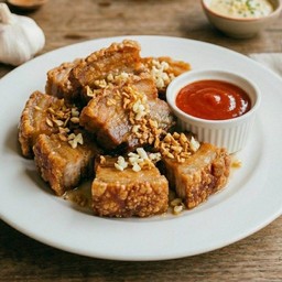 หมูกรอบทอดกระเทียม
