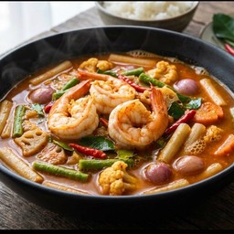 แกงส้มกุ้งไหลบัว