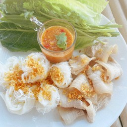 เมี่ยงหมูสามชั้นลวก