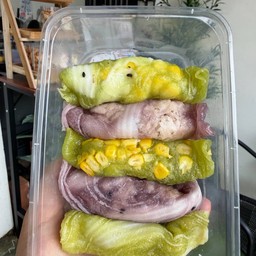 ทองม้วนสด รวมมิตร มะพร้าวอ่อน เผือก ข้าวโพดหวาน