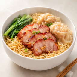 (D)-บะหมี่หมูย่างเกี๊ยวหมู