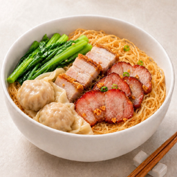 (D)-บะหมี่หมูย่างหมูกรอบเกี๊ยวกุ้ง