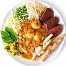 ขนมจีนน้ำยาป่าไก่ (ทุกอย่าง)