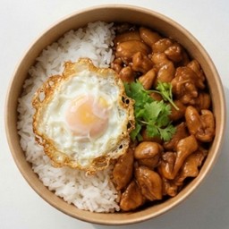 ข้าวราดไก่ผัดหวาน-ไข่ดาว