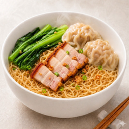 (D)-บะหมี่หมูกรอบเกี๊ยวกุ้ง