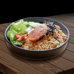 Salmon Fried Rice On Top