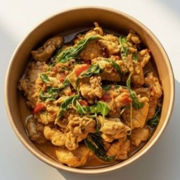 แกงคั่วไก่ใต้ กับข้าว