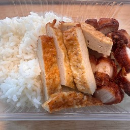 ข้าวหมูยอ+สามชั้น จิ้มแจ่ว
