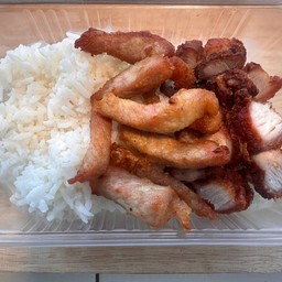 ข้าวหมูเส้น+สามชั้น จิ้มแจ่ว