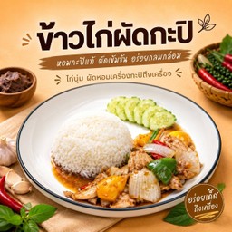 ข้าวไก่ผัดกะปิ