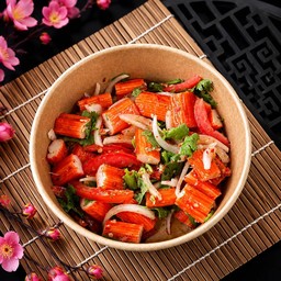 ยำปูอัดเบนโตะ Spicy Crab Stick Salad