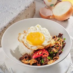 MONGOLIAN CHICKEN+FRIED EGG