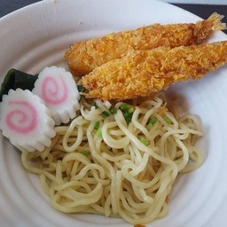 ราเมงแห้งกุ้งเทมปุระ