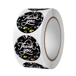 สติ้กเกอร์Thank you 120ดวง ดำ (สต้อก4)