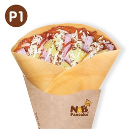 P1 ซอสพิซซ่า+ชีส+แฮม+สับปะรด
