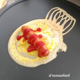 ไข่นก + ไส้กรอก