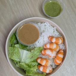 ข้าวกุ้งแกะ ซอสมันกุ้ง