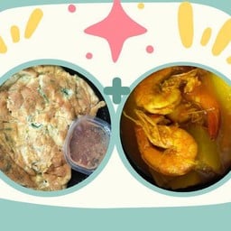 ข้าวไข่เจียวชะอม(ไข่2ฟอง)+น้ำพริกกะปิ(ไม่มีชุดผัก)+แกงส้มกุ้งมะละกอ(ถ้วยเล็ก)