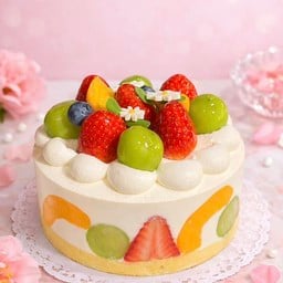 6 inches Mixed fruit short Cake