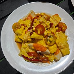 ตำข้าวโพดไข่เค็ม(ไม่ใส่ปลาร้า)