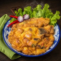 ไข่เจียวปลาส้ม [ชุดกับ]