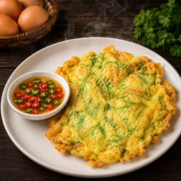 ไข่เจียวชะอม [ ชุดกับ ]