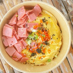 ข้าวไข่ข้นโบโลน่าแฮม ไข่กุ้ง
