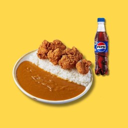 [Combo Set 1] ข้าวหน้ากะหรี่ไก่ทอด + Pepsi