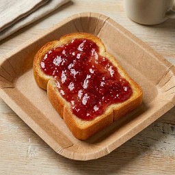 Strawberry Jam Toast-ขนมปังปิ้งแยมสตอว์เบอร์รี่