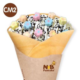 CM2 วิปครีมคาราเมล+มาร์ชเมลโล่+ช็อกโกเรนโบว์