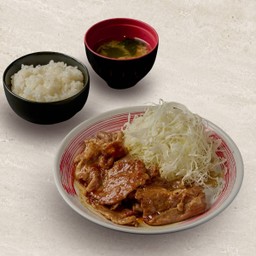 เซตหมูสันคอสไลด์ผัดซอสขิง