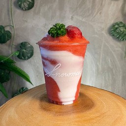 Strawberry Smoothie Yogurt สตรอว์เบอร์รี่ปั่น + โยเกิร์ต