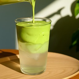 Matcha foam coconut